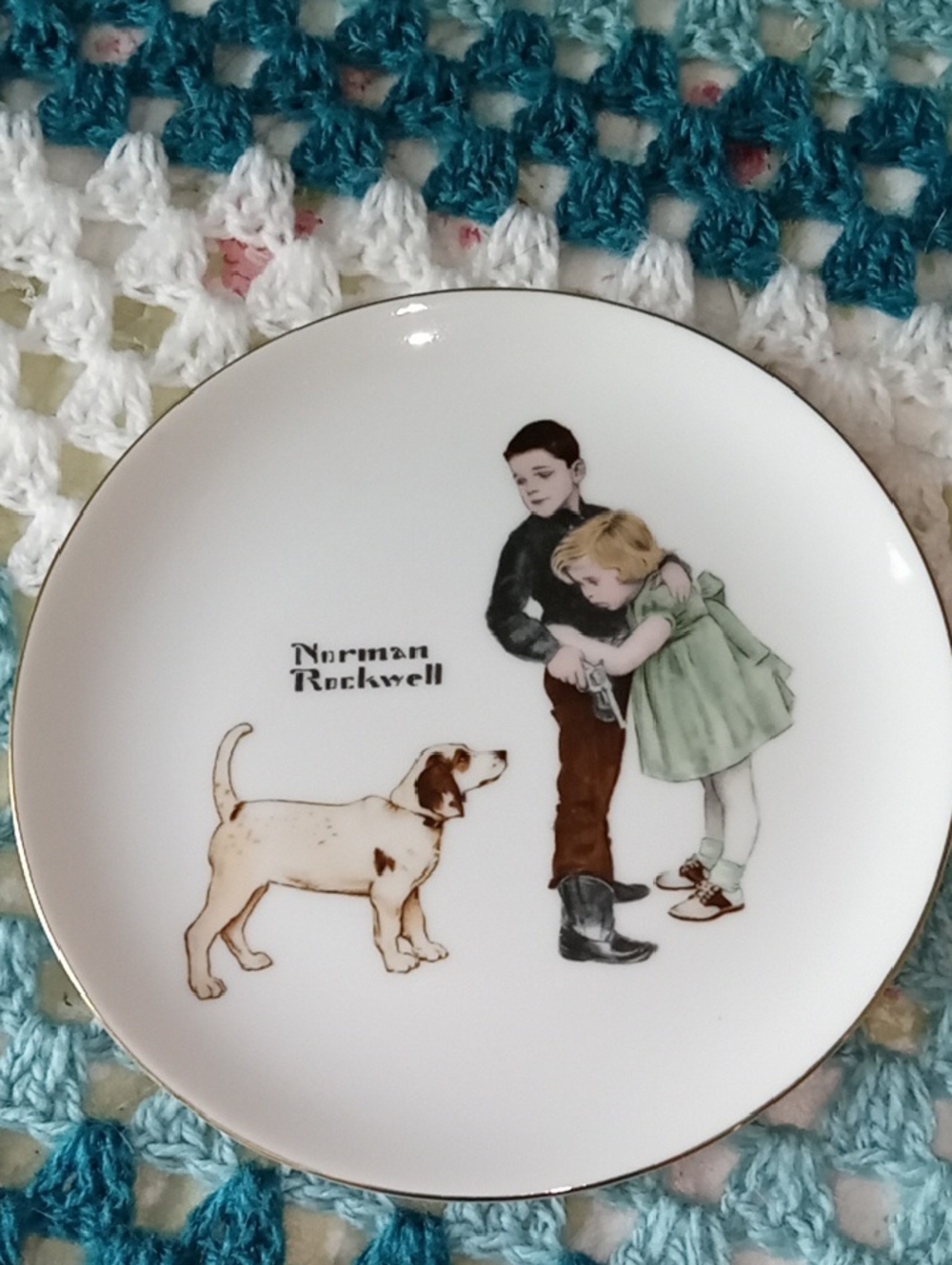 Norman Rockwell Big Brother Plate